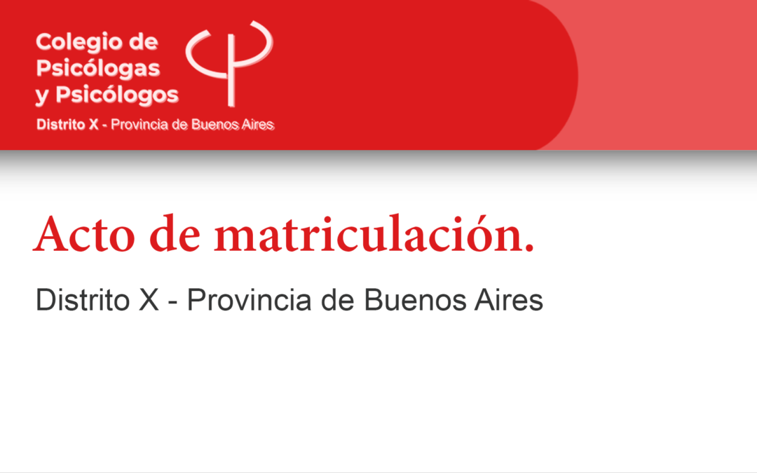 Segundo Acto de Matriculación del año