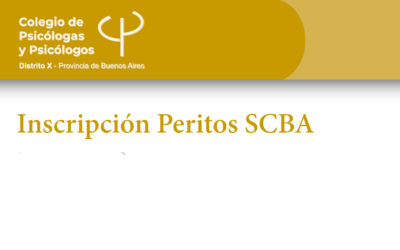 Inscripción Peritos SCBA para lista 2025